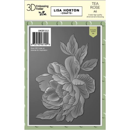 Lisa Horton Crafts Tea Rose A6 3D Embossing Folder & Die 