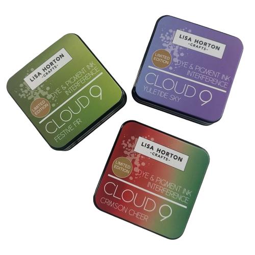 Lisa Horton Crafts Set of 3 Ltd Edition Interference Ink Pads - Christmas Cheer, Festive Fir and Yuletide Sky - Postage as per Actual