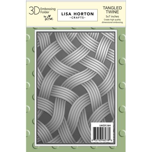 Lisa Horton Crafts 3D Embossing Folder 5"x7" Tangled Twine