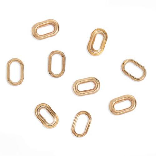 We R Crop-A-Dile Oval Eyelets-Gold 50pc