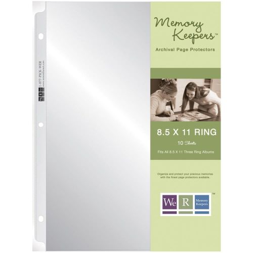 We R Ring Photo Sleeves 8.5"X11" 10/Pkg Full Page