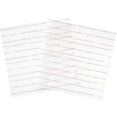 We R Memory Keepers Foil Quill Freestyle Stencils 7"X7" 2/Pk Monogram