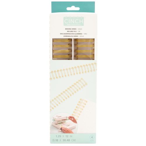 We R Memory Keepers Cinch Wires 1.25" 4/Pkg Gold - Postage as per Actual