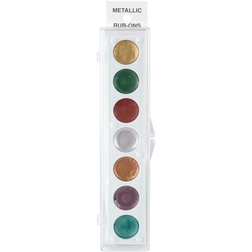Metallic Rub-On Paint Palette - 7 Colors Kit #1