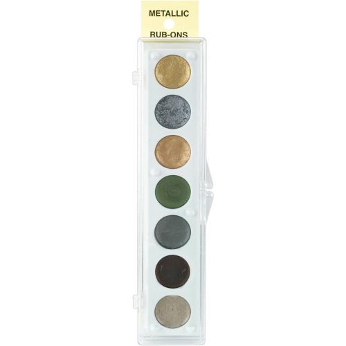 Metallic Rub-On Paint Palette - 7 Colors Kit #2