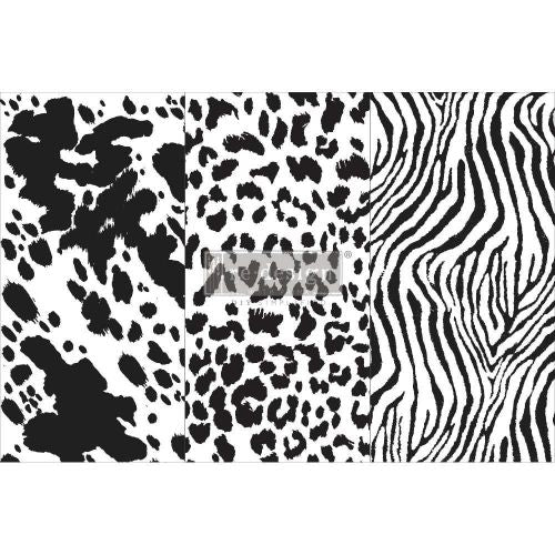 Prima Marketing Re-Design Decor Transfers 6"X12" 3/Sheets Animal Patterns