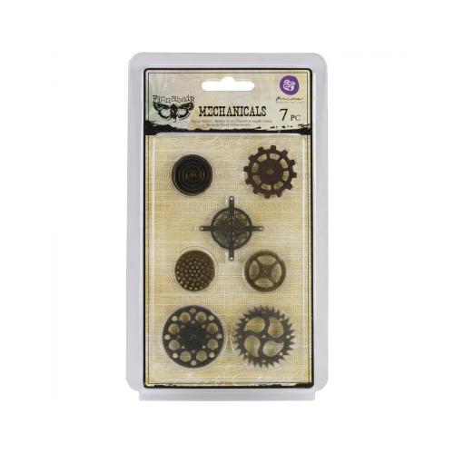 Prima Marketing Mechanicals Metal Embellishments Gears 7/Pkg