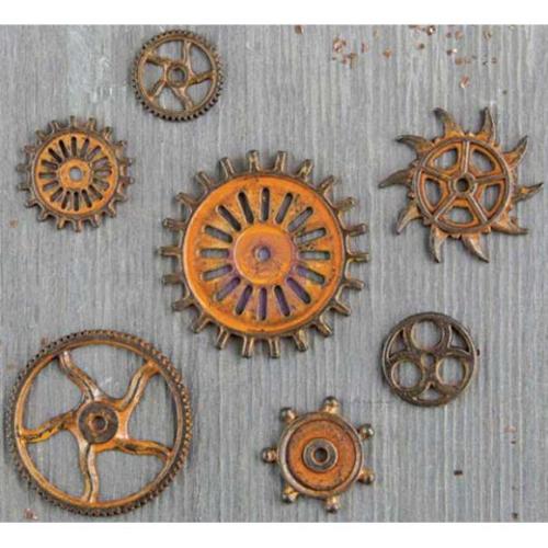 Finnabair Metal Embellishments-Rustic Gears