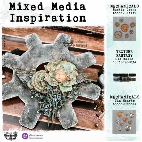 Finnabair Metal Embellishments-Rustic Gears