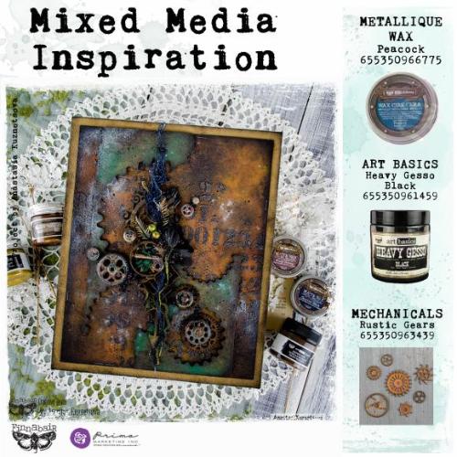 Finnabair Metal Embellishments-Rustic Gears