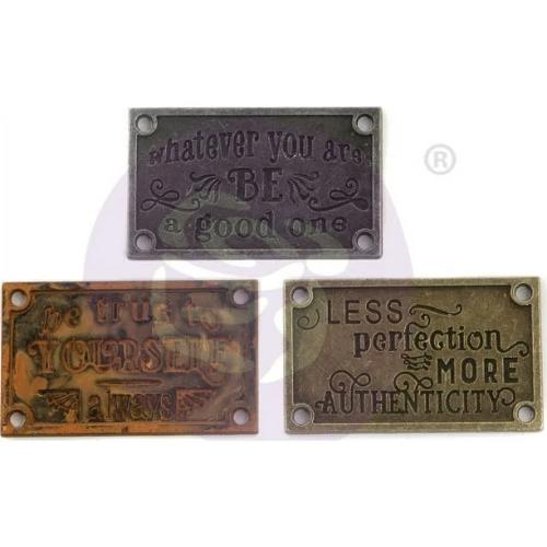 Finnabair Mechanicals Metal Embellishments Old Plates 3/Pkg