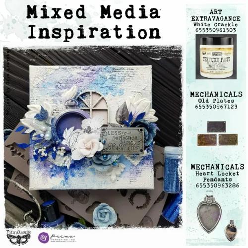 Finnabair Mechanicals Metal Embellishments Old Plates 3/Pkg