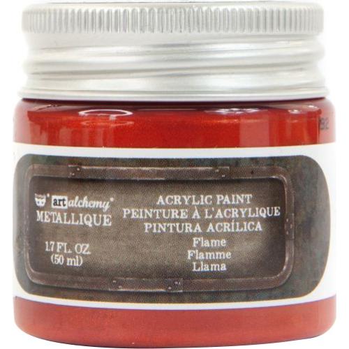 Finnabair Art Alchemy Metallique Acrylic Paint 1.7oz Flame