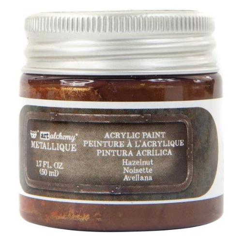 Finnabair Art Alchemy Metallique Acrylic Paint 1.7oz-Hazelnut