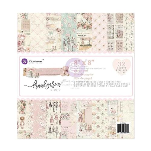 Prima Marketing - Buttons & Keepsakes Collection 8x8 Paper Pad