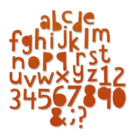Sizzix Thinlits Die by Tim Holtz Alphanumeric Cutout Lower (3/4"Tall) (102pcs) (663074)