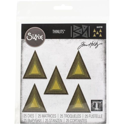 Sizzix Thinlits Die Set 25PK - Stacked Tiles Triangles by Tim Holtz