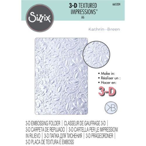 Sizzix 3-D Textured Impressions Embossing Folder - Lacey by Kath Breen