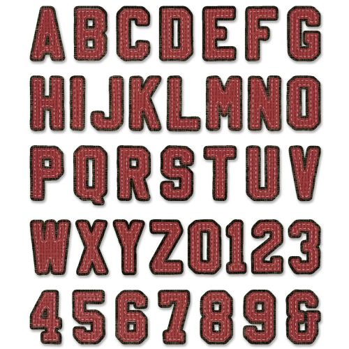 Sizzix - Thinlits Die Set 37PK Alphanumeric Varsity by Tim Holtz