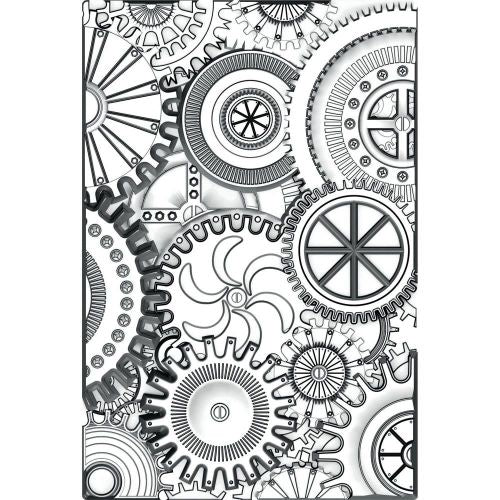 Sizzix - 3-D Texture Fades Embossing Folder Mini Mechanics by Tim Holtz