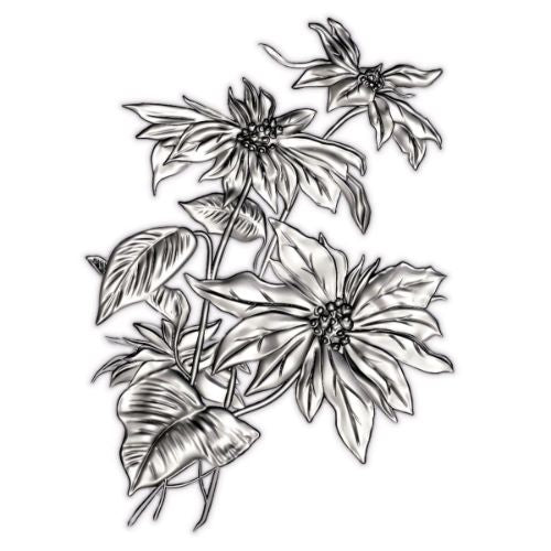 Sizzix - 3-D Texture Fades Embossing Folder Mini Poinsettia by Tim Holtz