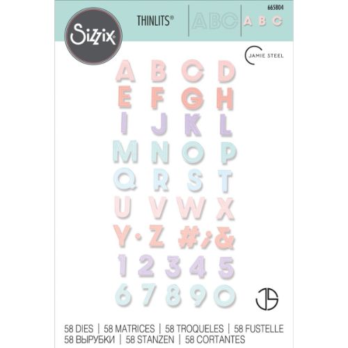 Sizzix Thinlits Die Set 58PK - Spring Type by Jamie Steel