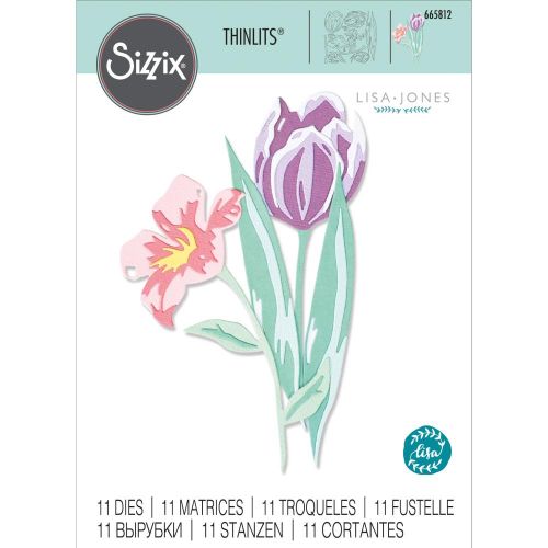 Sizzix Thinlits Die Set 11PK - Layered Spring Flowers by Lisa Jones