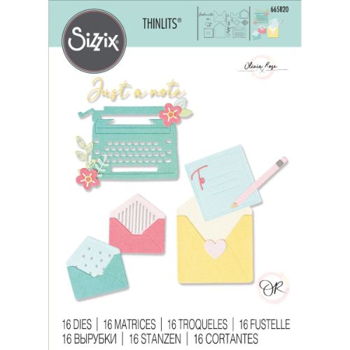 Sizzix Thinlits Die Set 16PK - You've Got Mail by Olivia Rose