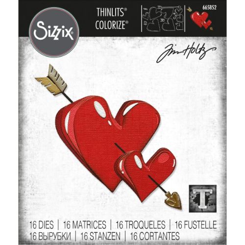 Sizzix Thinlits Die Set 16PK - Lovestruck, Colorize by Tim Holtz