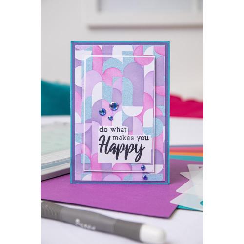 Sizzix A6 Layered Cosmopolitan Stencils By Stacey Park 4/Pkg Around The Block