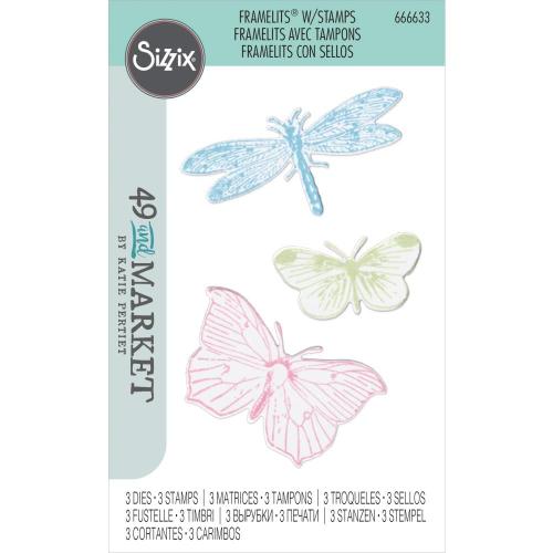 Sizzix Framelits Die w/Stamps by 49 and Market Engraved Wings