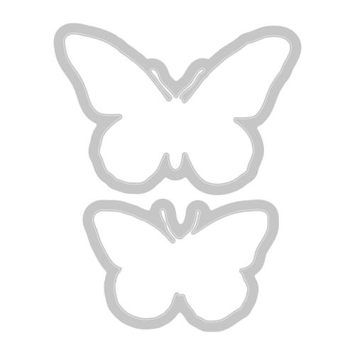 Sizzix Framelits Die w/Stamps by 49 and Market A5 Painted Pencil Butterflies