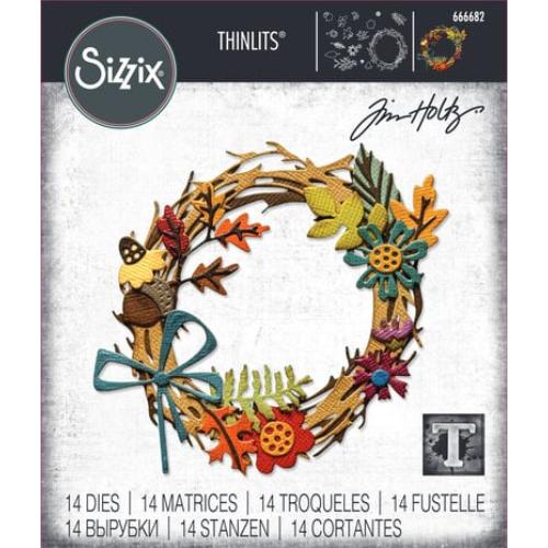 Sizzix Thinlits Die by Tim Holtz Vault Foliage Wreath (14pcs)