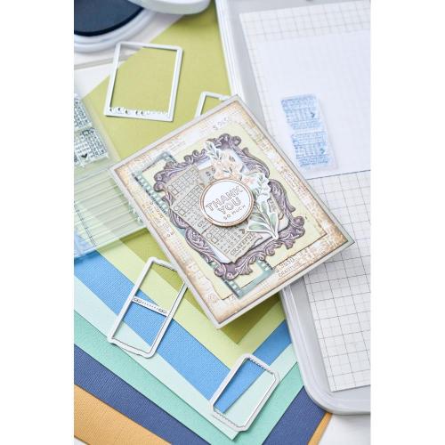 Sizzix A5 Clear Stamps with Framelits Die  Forever Journal Essentials by 49 and Market