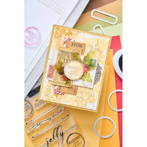 Sizzix Clear Stamps with Framelits Die Jolly Sentiments by 49 and Market