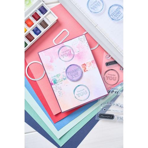 Sizzix Clear Stamps with Framelits Die Thankful Sentiments by 49 and Market