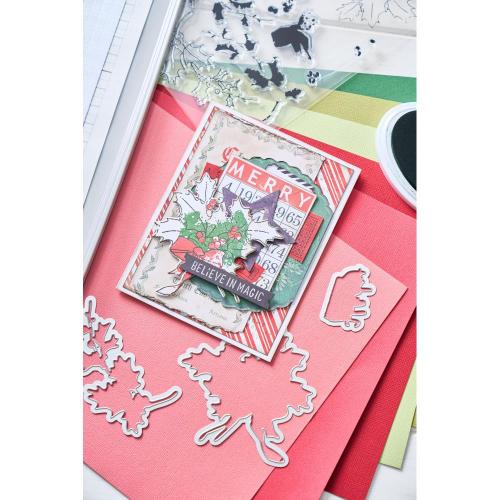 Sizzix A5 Clear Stamps with Framelits Die Pencil Line Holly by 49 and Market