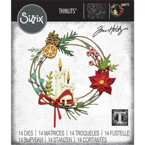 Sizzix Thinlits Die Set Vault Festive Wreath by Tim Holtz
