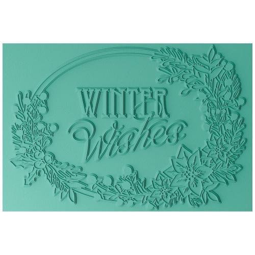 Sizzix 3D Textured Impressions by Jen Long Winter Wishes