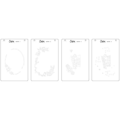 Sizzix Layered Stencils by Jen Long Winter Wishes #3 (4pcs)