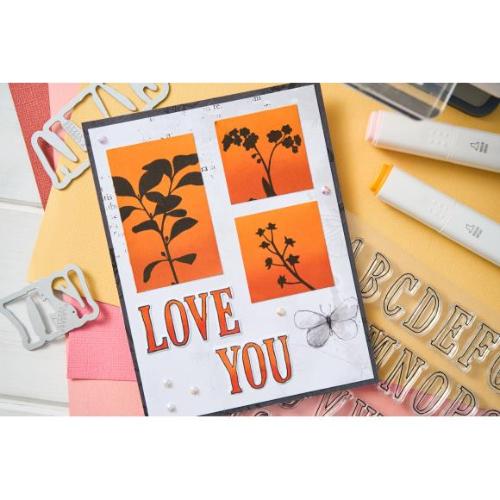 Sizzix A5 Clear Stamps By 49 And Market Fine Stems 01