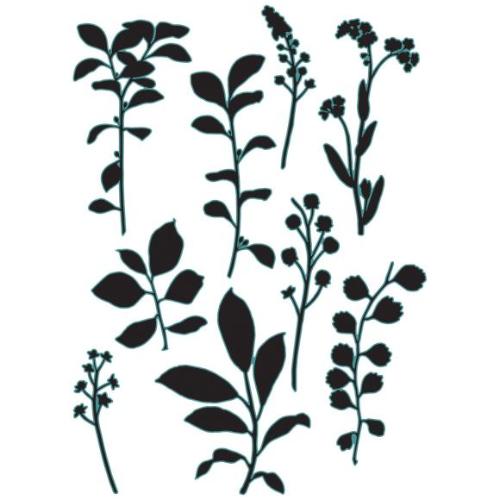 Sizzix A5 Clear Stamps By 49 And Market Fine Stems 01