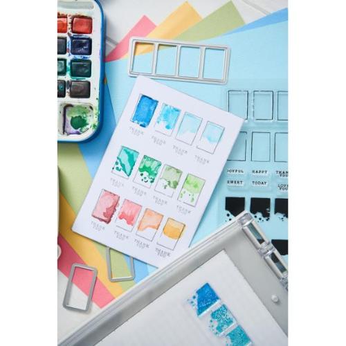 Sizzix Clear Stamps W/Framelits Dies By 49 And Market Painted Palettes