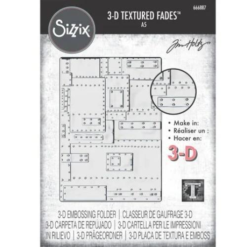 Sizzix 3D Texture Fades by Tim Holtz A5 Foundry Large (666887)