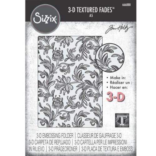 Sizzix 3D Texture Fades by Tim Holtz A5 Botanical Large (666888)