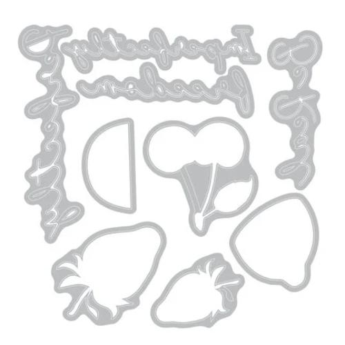 Sizzix Thinlits Die w/Stamps by 49 and Market Perfectly Imperfect (9+15pcs) (666949)