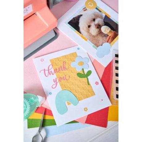 Sizzix 2D Mini Embossing Folder by Letters by Shells Checkered Pattern (666968)