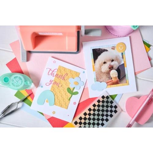 Sizzix 2D Mini Embossing Folder by Letters by Shells Checkered Pattern (666968)