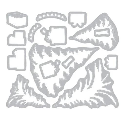 Sizzix Framelits Die w/Stamps by 49 and Market Trees and Trinkets (15+17pcs) (667013)