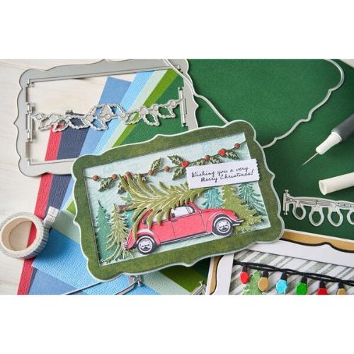 Sizzix Framelits Die w/Stamps by 49 and Market Trees and Trinkets (15+17pcs) (667013)